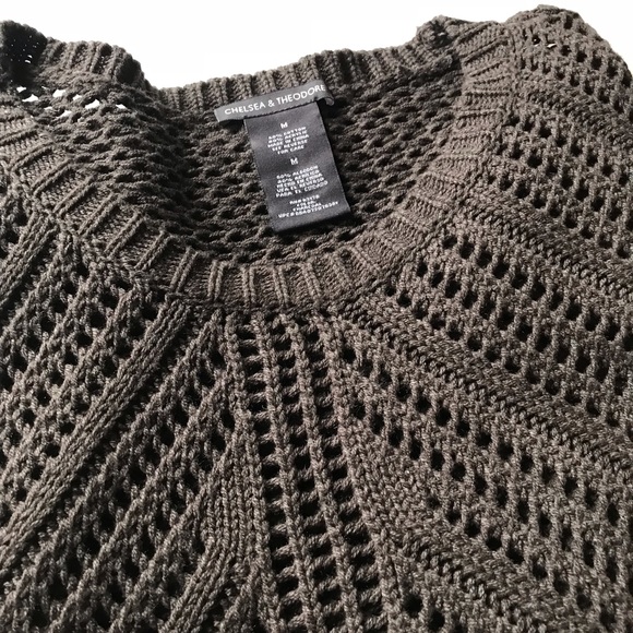 Crochet Knit Sweater 3/4 sleeve - Picture 6 of 7